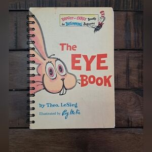 The Eye Book by Theo. LeSieg Upcycled Spiral Notebook
